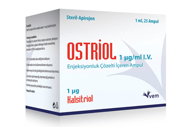 OSTRIOL 1 mcg/ml IV 1 ml x 25 ampül/kutu kutu görseli