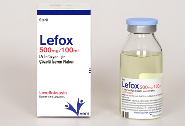LEFOX 500 mg/100 ml IV inf. çözelti için flakon kutu görseli