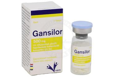 GANSILOR 500 mg I.V infüzyonluk çözelti hazırlamada kullanılacak konsantre için toz (1 adet) kutu görseli