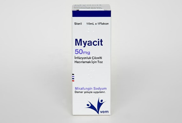 MYACIT 50 mg infüzyonluk çözelti hazırlamak için toz (1 flakon) kutu görseli