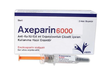 AXEPARIN ANTI XA 6000 IU/0.6 ml enjeksiyonluk çözelti içeren kullanımahazır enjektör (2 enjektör) kutu görseli