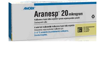 ARANESP 20 mcg 4 kullanıma hazır dolu enjektör içinde enj. çözelti kutu görseli
