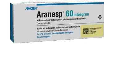 ARANESP 60 mcg 4 kullanıma hazır dolu enjektör içinde enj. çözelti kutu görseli