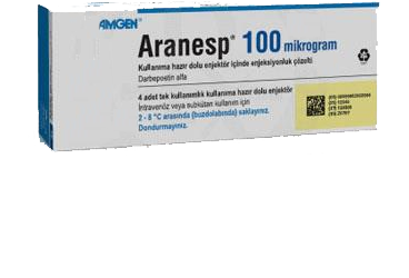 ARANESP 100 mcg 4 kullanıma hazır dolu enjektör içinde enj. çözelti kutu görseli