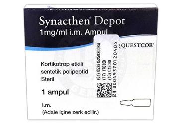 SYNACTHEN DEPOT 1 mg 1 ampül { 8699874080366 } kutu görseli