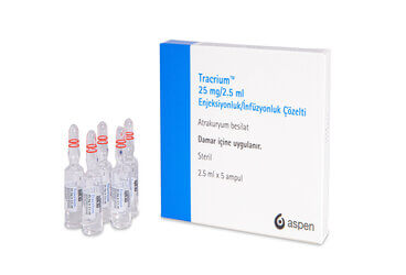 TRACRIUM 25 mg/ 2.5 ml enjeksiyonluk infüzyonluk çözelti (5 ampül) { Vld } kutu görseli