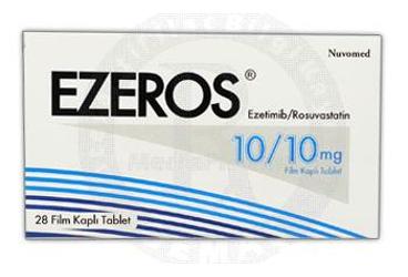 EZEROS 10/10 mg 28 film kaplı tablet kutu görseli