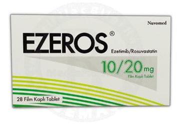 EZEROS 10/20 mg 28 film kaplı tablet kutu görseli